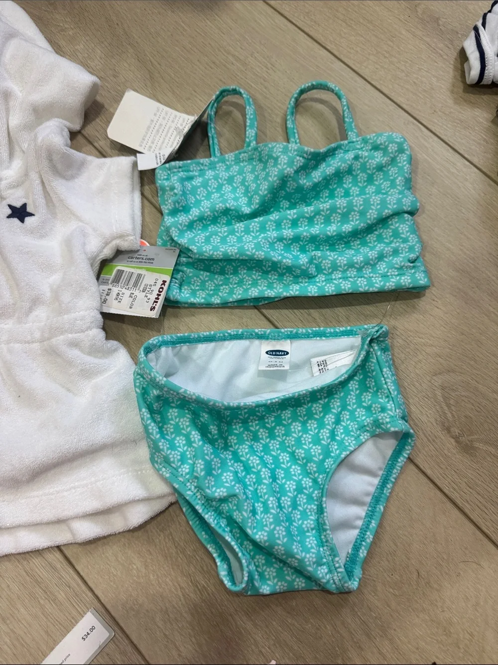 3 month baby girl swimsuit + coverup